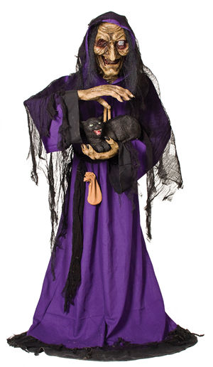 等身大 動く光る怖い魔女と猫のハロウィン装飾品 168cm Morris Costumes のハロウィンコスチューム グッズ Lmr1241 ハロウィン仮装衣装通販ショップ ハッピーコスチューム